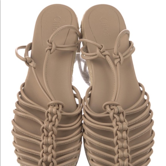 Chloé authentic espadrille strappy gladiator sandals real leather worn once - Picture 8 of 8